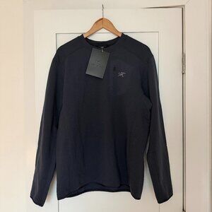 Arc'teryx Kyanite Crew Midlayer – Men’s L, Black Sapphire, NWT